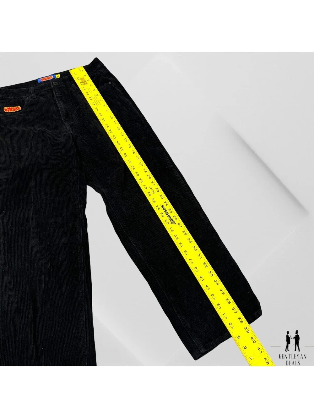 Empyre Relax Pants Mens 30 x 28 Black Corduroy Wide Leg Streetwear 90s Y2K